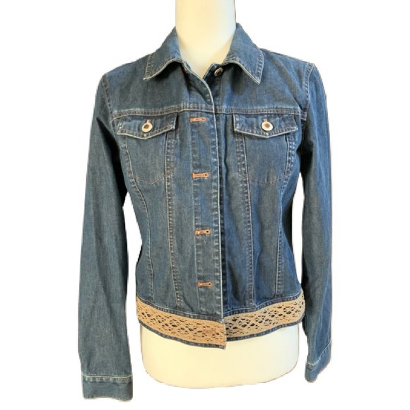 Ann Taylor XS Denim Blue Jean Jacket - Picture 1 of 9